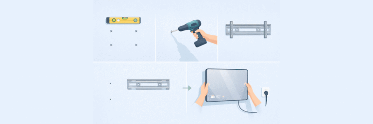 slimme spiegel correct ophangen